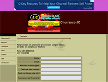 Tablet Screenshot of churrascojc.eev.com.br