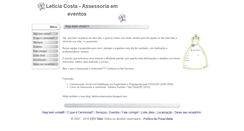 Desktop Screenshot of leticiacostaeventos.eev.com.br